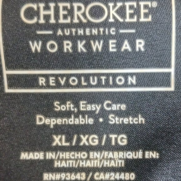 Cherokee Workwear Professionals Men's Scrubs Top V-Neck size XL - Picture 5 of 10